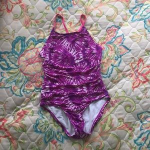 Tye Dye Purple Bathing Suit